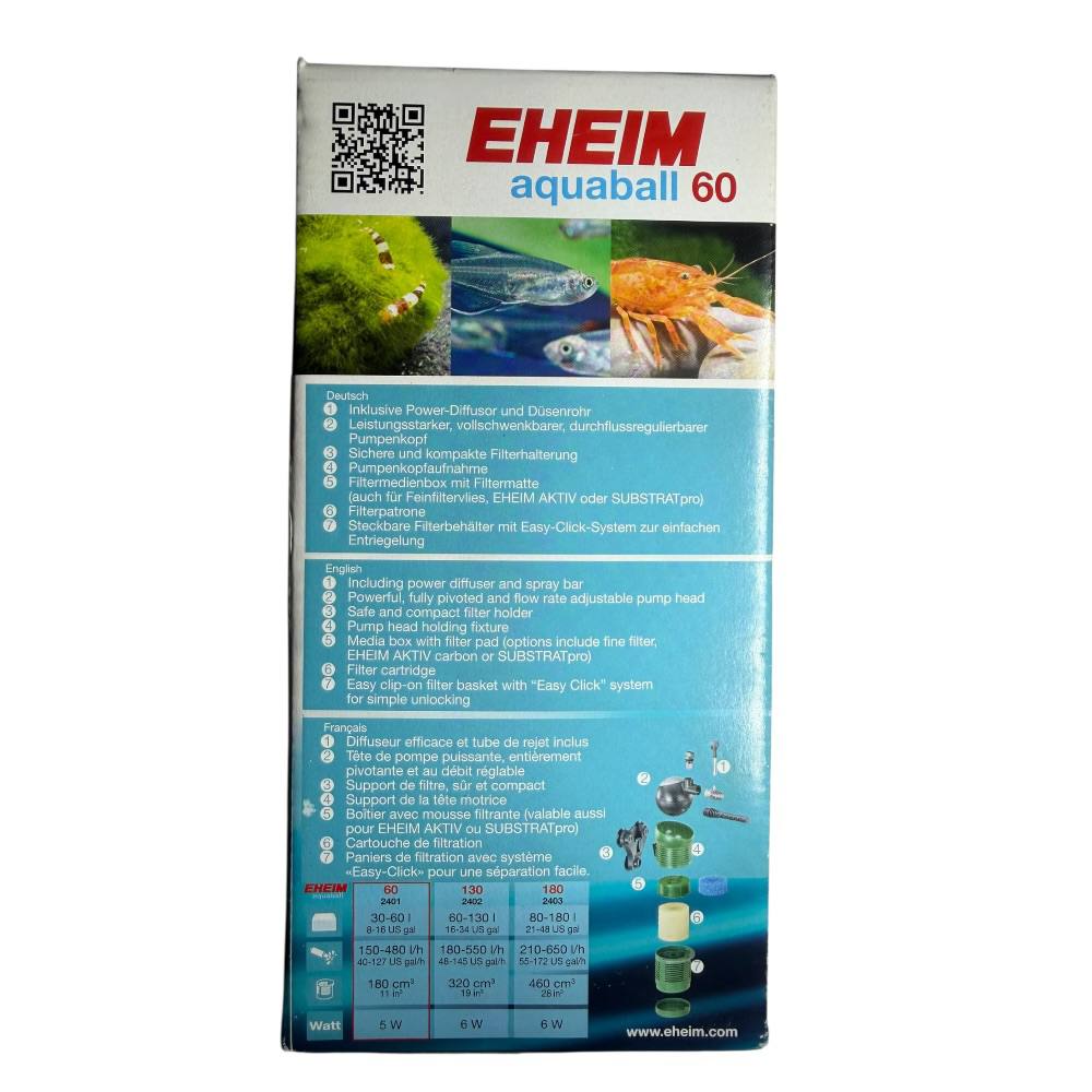 EHEIM aquaball 60 indvendigt akvariefilter til 30-60 liter