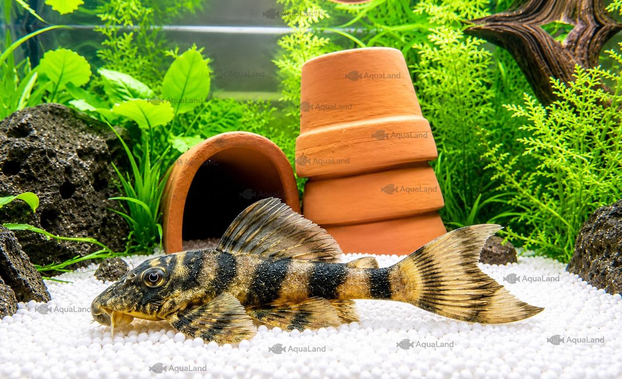 L397 Alenquer Tiger Pleco Panaqolus sp. 2,5-5 cm i akvarie