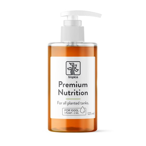 Premium Nutrition 125 mL flydende plantenæring fra Tropica til akvarieplanter