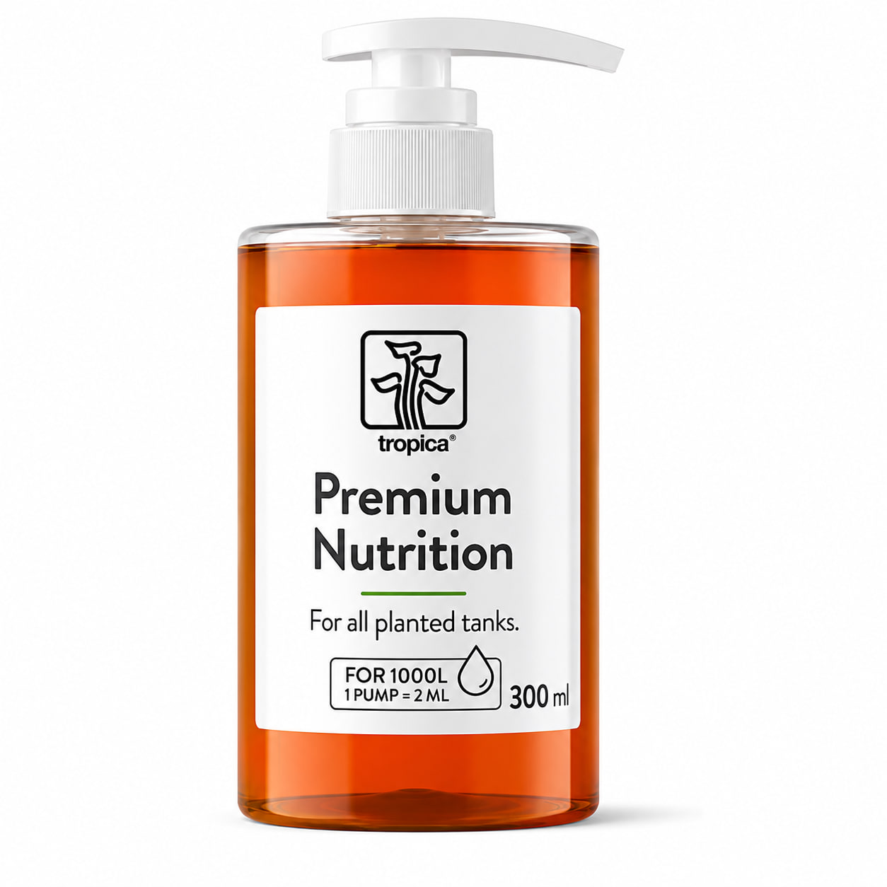 Premium Nutrition 300 mL flydende plantenæring fra Tropica til akvarieplanter