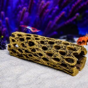 Honeycomb skjulesten 087-2 med naturlige huler til rejer og små fisk i akvarium