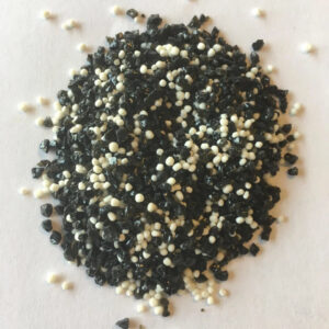 Akvariegrus SORT og HVID 1-2 mm 2.5 kg dekorativt bundlag hos Aqualand