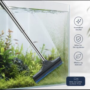 Teleskopisk algeskraber 55 cm til rengøring af akvarieglas