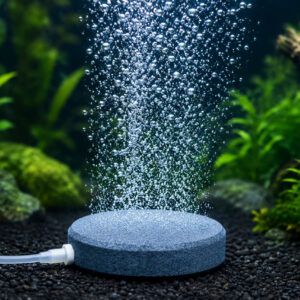 Rund luftsten 8 cm til akvarie med fine luftbobler hos Aqualand