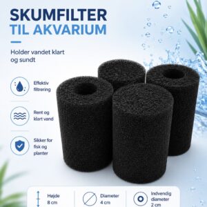 Sort forfilter svamp til indsugning på akvariefilter