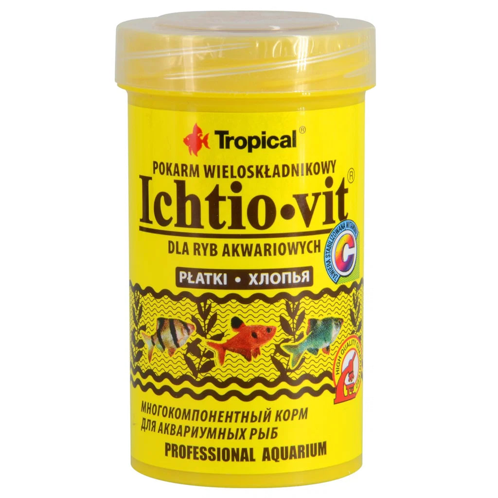 Ichtio-vit 100 ml 20 g alsidigt flagefoder til selskabsfisk hos Aqualand