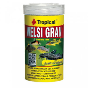Welsi Gran 100 ml hurtigt synkende granulatfoder til maller og bundfisk hos Aqualand