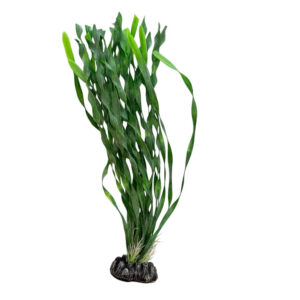 Naturtro kunstig akvarieplante i grønne nuancer med stenbase 33 cm | Aqualand