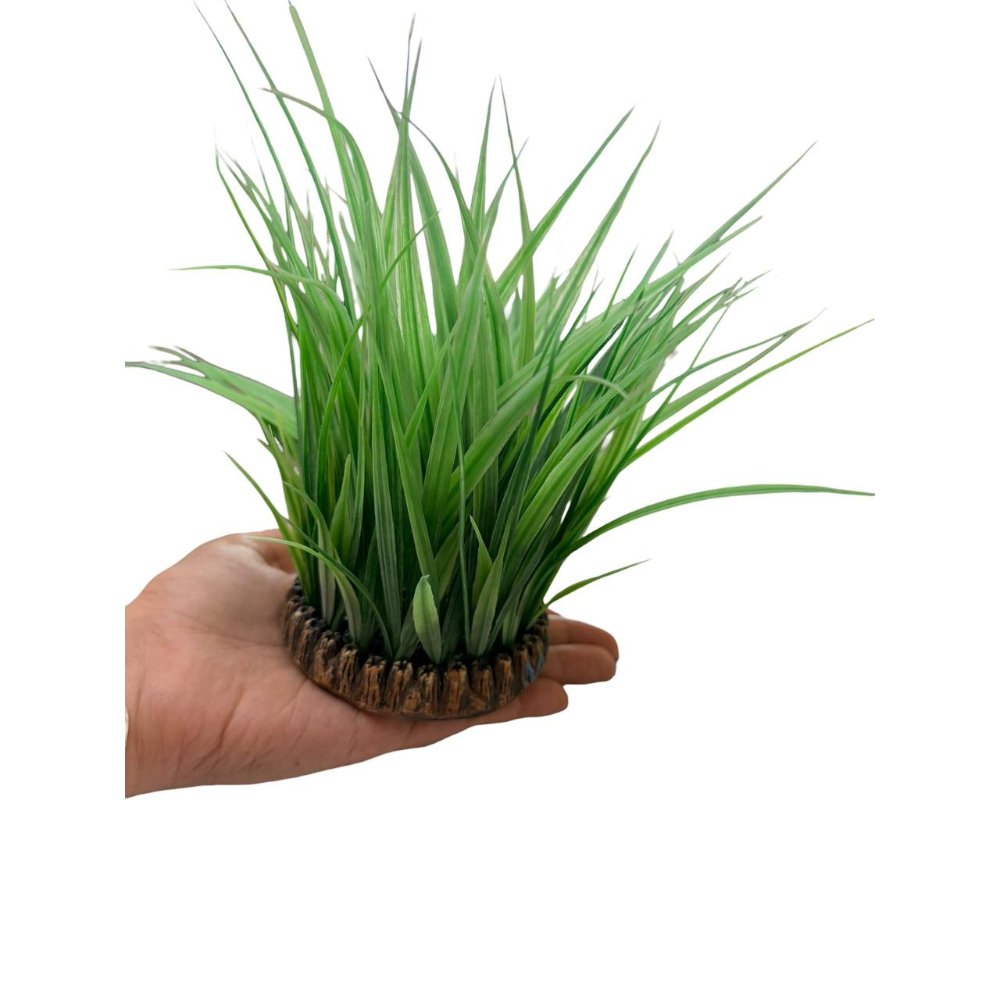 Kunstig akvarieplante græs 22 cm med tæt grøn beplantning | Aqualand