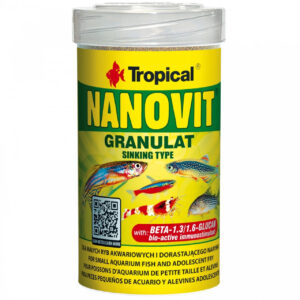 Tropical Nanovit Granulat 100 ml synkende foder til små akvariefisk og yngel
