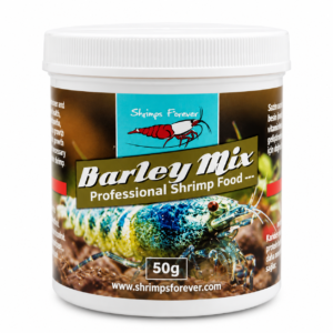 Shrimps Forever Barley Mix 50 g naturligt supplerende rejefoder med byg og plantebaserede ingredienser til ferskvandsrejer