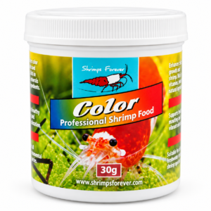 Shrimps Forever Color 30 g naturligt farvefoder til akvarierejer med spirulina, tang, vitaminer og mineraler