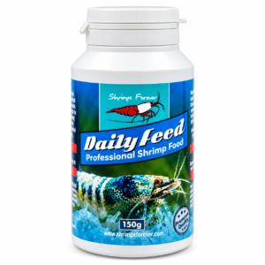 Shrimps Forever Daily Feed 150 g komplet vegetabilsk rejefoder i sticks med vitaminer, fibre, spirulina og mineraler til daglig fodring af ferskvandsrejer