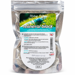 Shrimps Forever Mineral Block med 2 naturlige montmorillonit mineralsten til rejeakvarium